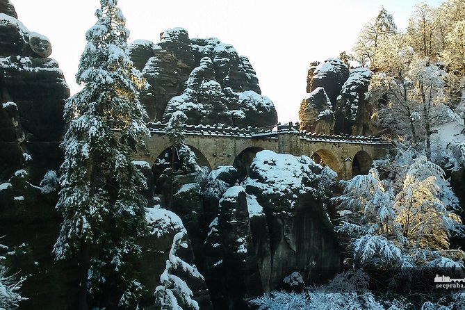 Bohemian And Saxon Switzerland Winter Tour from Prague - Stop 2: Pravčice Gate and the Sokoli Hnízdo area (plus a Czech-side lunch)