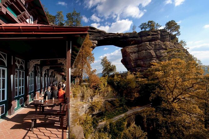 Bohemian & Saxon Switzerland Nature Escape from Prague - Crossing into Czech nature: Elbe Sandstone Mountains in the middle of the day
