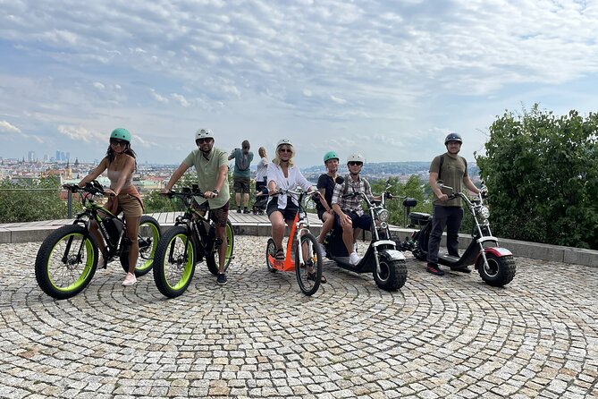 E-Bike, E-Scooter Viewpoint Fun Tour - Maltézské náměstí start: free coffee, helmets, and quick photo stops