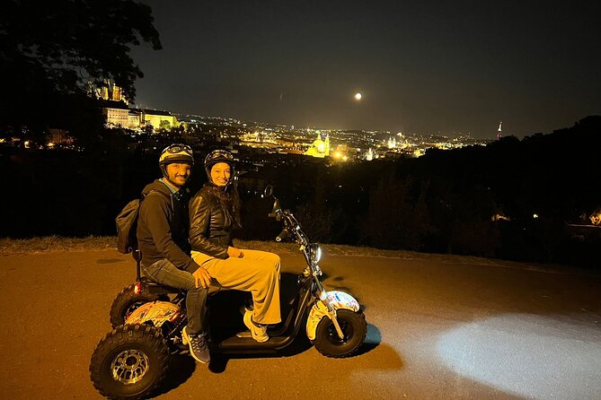 Electric Trike Night Tour in Prague - Live Guided - Strahovský Klášter to Lennon Wall: churches, beer, and protest-art energy