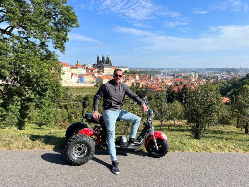 Electric Trike Sunset Prague Tour - Starting at Štěpánská 55: quick setup, then you ride