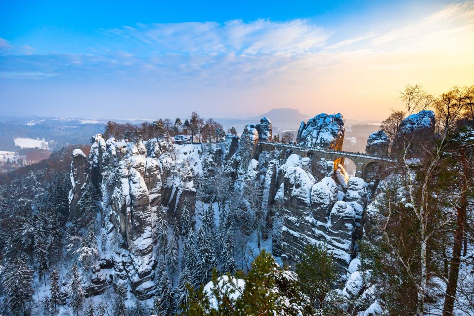 From Prague: Dresden Xmas Market & Saxon Switzerland Tour - From Prague Morning Pickup to a Proper Germany Christmas Day