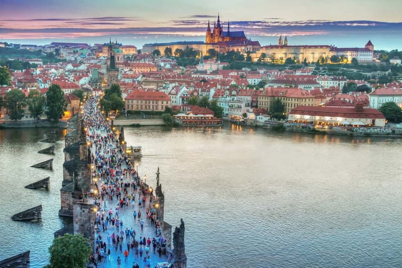 From Vienna: Full-Day Trip to Prague - First Stops: Charles Bridge and the Riverfront “Postcard Work”