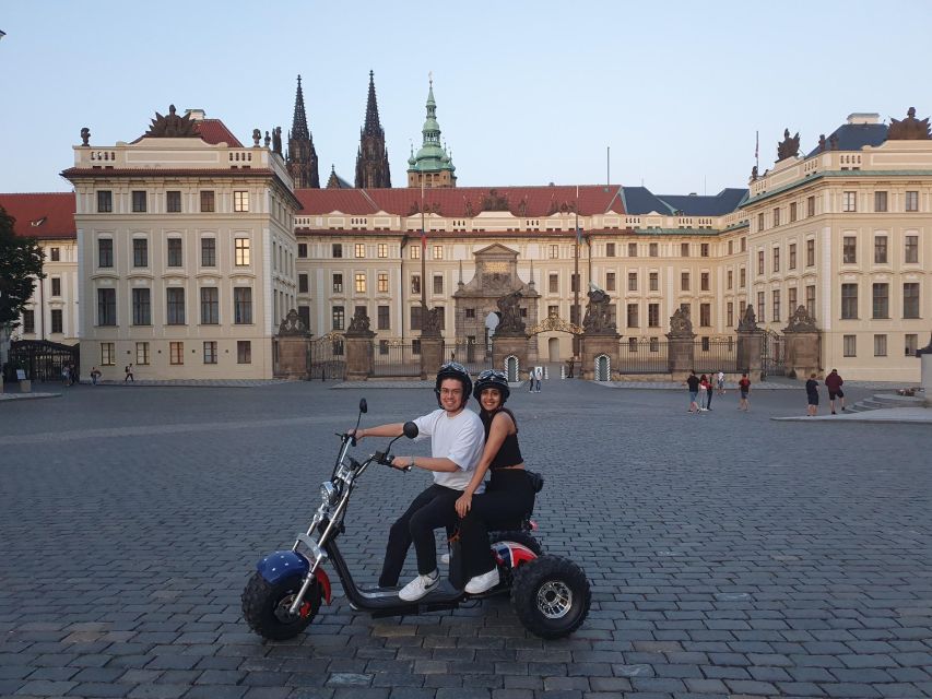 Grand City Tour on Electric Trike in Prague - Live Guided - Prague Castle area from the outside: seeing the icon without losing the day