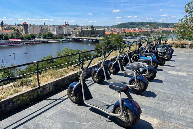 Guided sightseeing e-scooter tour of Prague: 2 hours - Old New Synagogue, Letná Beer Garden, and Hanavsky Pavilion Views