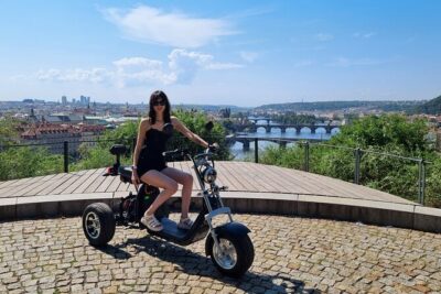 Live-Guided ️Trike-Harley️ Viewpoints tour of Prague - Getting started at Maltezské Square: coffee, gear, and calm nerves