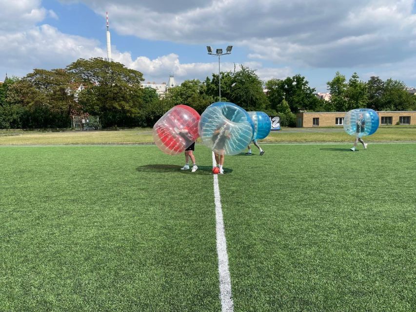 Prague: Bubbles football - Zorb Football in centrum - Language and group setup: English and Czech instructions