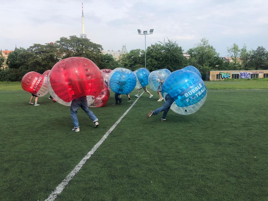 Prague: Bubbles football - Zorb Football in centrum - Where you meet: finding the brown gate and the bubble pitch