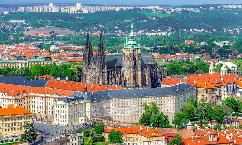 Prague Castle tour - St. Vitus Cathedral: outside first, inside by request