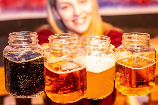 Prague Craft Beer Tour: 8 Czech Beers, Taproom & Best Beer Garden - Stop 1 at Drunken Monkey: Four Czech Craft Beers and Drinking Etiquette