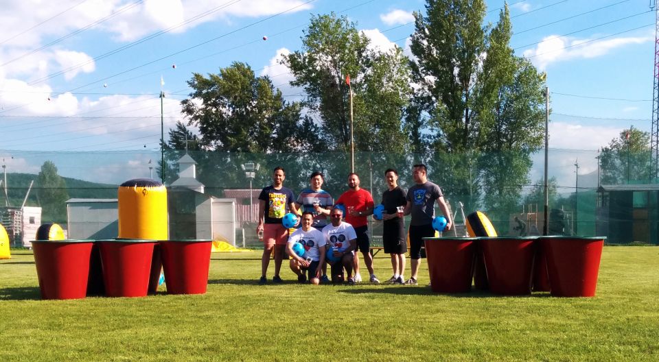 Prague : Giant Foot Darts and Giant Beer Pong Game - Welcome Drink and Safety Briefing: Quick Setup, Then Go Time