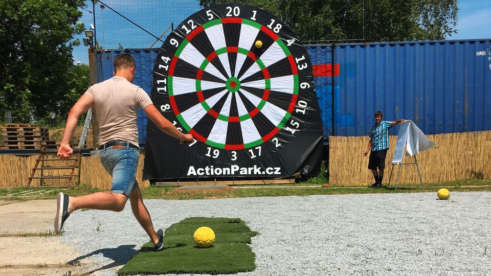 Prague: Giant Football Darts Game with Round of Beers & BBQ - Key Points Before You Go
