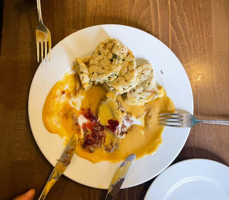 Prague: Local Food Tour in Secrets Hidden Gems - Stop 3 at a local restaurant: finding the comfort in Svíčková and Knedlíky