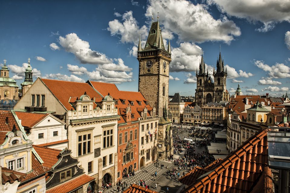 Prague: Old Town and Jewish Quarter 2-Hour Walking Tour - Powder Tower and Municipal House: Gothic Drama Meets Art Nouveau Craft