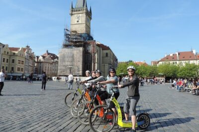 Prague Panoramic Views e-bike and e-Scooter guided Tour - Meeting at Maltézské náměstí and getting kitted out