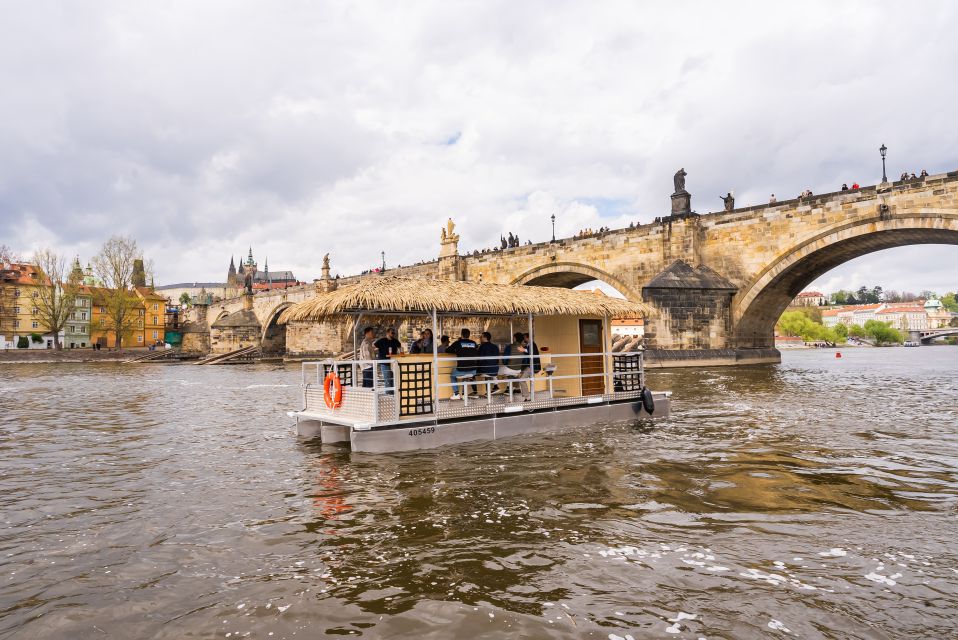 Prague: Party Tiki Boat Sightseeing Cruise with Drinks - The route in 90 minutes: National Theater, Charles Bridge, Štvanice Island