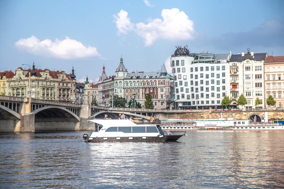 Prague: Private River Cruise with Unlimited Beer or Prosecco - The yacht setup: open-deck fun with real comfort