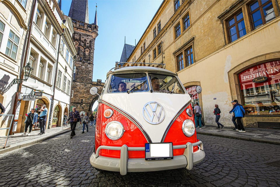 Prague: Private Sightseeing Tour in original VW Samba bus - Photo stop magic: Polaroid included, and the driver helps you frame shots