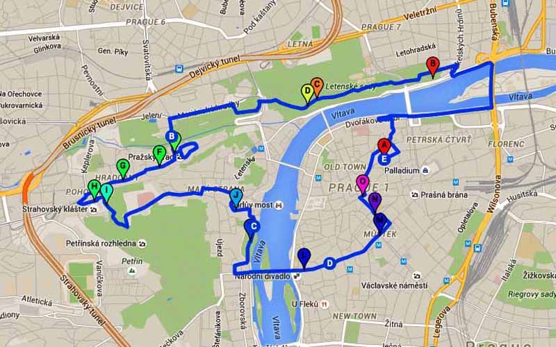 Prague: Stunning Viewpoints, Castle, City & Park Bike Tour - New Town, Wenceslas Square, and National Theatre: the easy city loop
