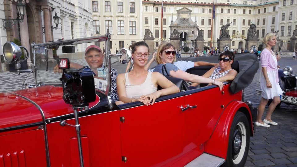 Prague: Vintage Car Ride and Walking Tour - Crossing Charles Bridge into the Old Town Square finale