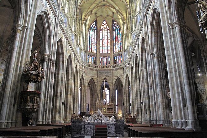 Private Prague Castle Tour with a Czech Guide, meet up at hotel - St. Vitus Cathedral: the 1,000-year story, with someone to frame it