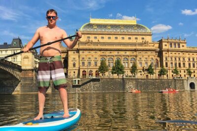 Stand-Up Paddleboarding on the Vltava River in Prague - Starting point near Vyšehrad: how the first stretch sets the tone